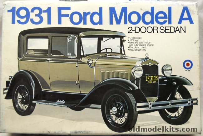Entex 1/16 1931 Ford Model A 2-Door Sedan, 9014 plastic model kit